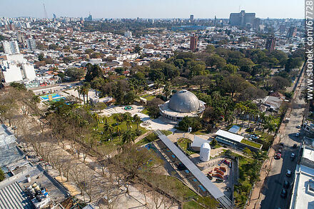 Aerial view of the Parque de la Amistad and the Planetarium in Villa Dolores - Department of Montevideo - URUGUAY. Photo #67728