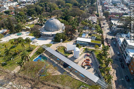Aerial view of the Parque de la Amistad and the Planetarium in Villa Dolores - Department of Montevideo - URUGUAY. Photo #67731
