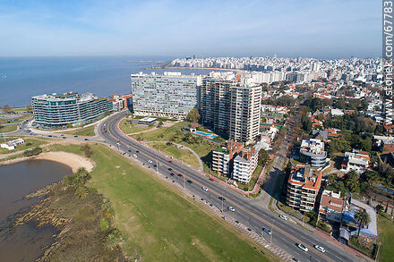 Vista aérea de la Rambla Armenia y Antonio Costa Street - Department of Montevideo - URUGUAY. Photo #67783