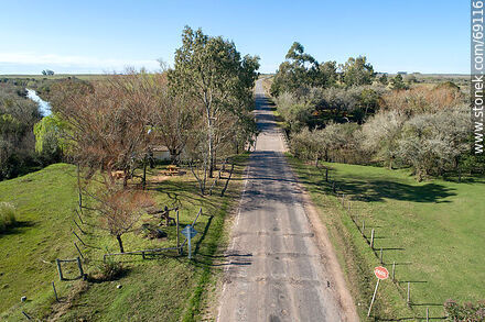 Aerial view of Route 42 looking north - Durazno - URUGUAY. Photo #69116