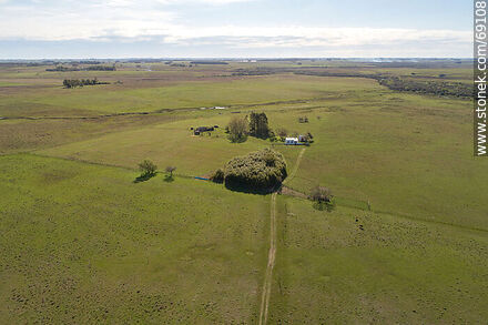 Aerial view of a ranch near route 42 - Durazno - URUGUAY. Photo #69108