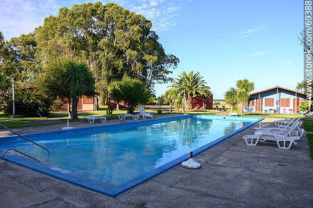 Swimming pool of a cottage complex - Department of Colonia - URUGUAY. Photo #69388