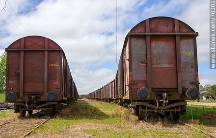 Antiguos vagones de carga de AFE - Departamento de Treinta y Tres - URUGUAY. Foto No. 70101