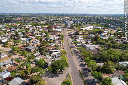 Vista aérea del Bulevar Aparicio Saravia - Departamento de Treinta y Tres - URUGUAY. Foto No. 70170