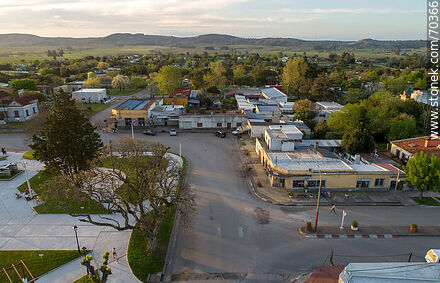 Aerial view from Mariscala's main square - Lavalleja - URUGUAY. Photo #70366