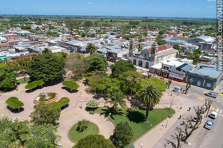 Aerial view of Plaza de Tala - Department of Canelones - URUGUAY. Photo #70410