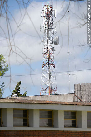 Tower with telephone and microwave antennas - Department of Canelones - URUGUAY. Photo #70430