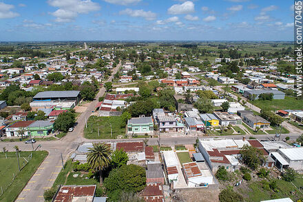 Aerial view of the streets of San Jacinto - Department of Canelones - URUGUAY. Photo #70465
