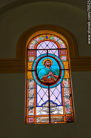 Stained glass of the church - Department of Canelones - URUGUAY. Photo #70515