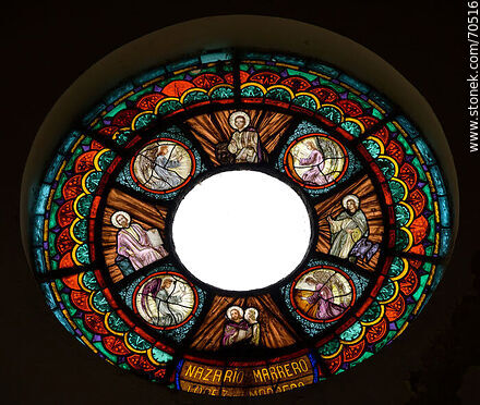 Stained glass of the church - Department of Canelones - URUGUAY. Photo #70516