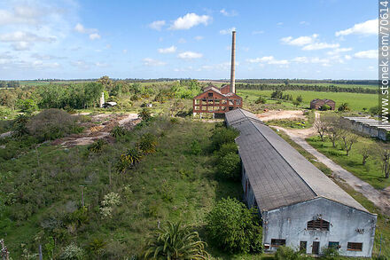 Aerial view of the old Rausa sugar and beet mill facilities - Department of Canelones - URUGUAY. Photo #70614