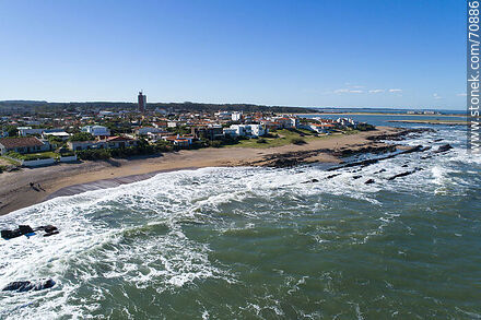 Aerial view of La Paloma from the sea - Department of Rocha - URUGUAY. Photo #70886