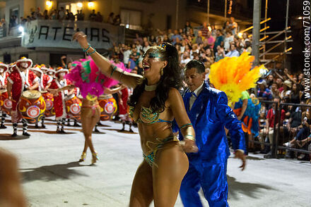 Llamadas 2018. Vedette y tambores de La Jacala - Departamento de Montevideo - URUGUAY. Foto No. 71059