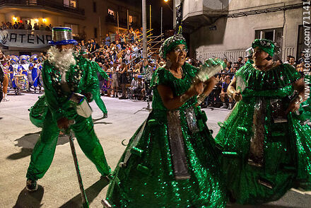 Llamadas parade 2018. Mamas viejas and green gramilleros - Department of Montevideo - URUGUAY. Photo #71141