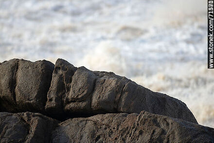 Eroded rocks at the seashore - Department of Maldonado - URUGUAY. Photo #71242