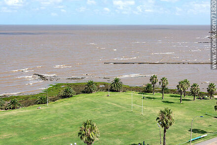 Rugby field in front of the Río de la Plata - Department of Montevideo - URUGUAY. Photo #71820