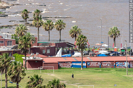 Club Nautilus with graffitied walls - Department of Montevideo - URUGUAY. Photo #71814