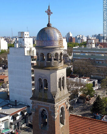 Iglesia de Punta Carretas. Torre, campanario y cúpula - Departamento de Montevideo - URUGUAY. Foto No. 71936