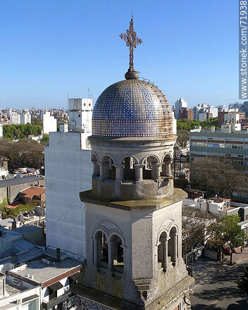 Iglesia de Punta Carretas. Torre, campanario y cúpula - Departamento de Montevideo - URUGUAY. Foto No. 71938