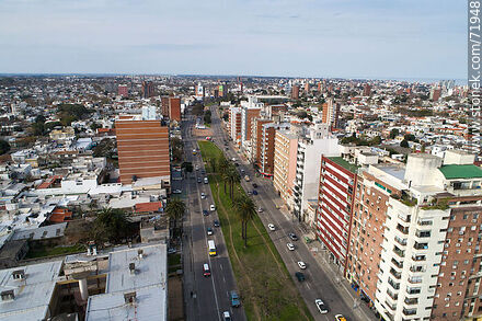 Aerial view of Av. Italia to the east. Year 2017 - Department of Montevideo - URUGUAY. Photo #71948