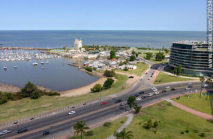 Aerial view of the beach and Puerto Buceo - Department of Montevideo - URUGUAY. Photo #72034