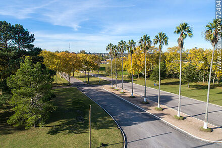 Vista aérea de la avenida del Cementerio - Departamento de Florida - URUGUAY. Foto No. 72494