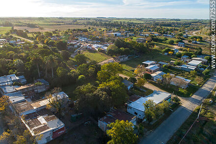 Vista aérea del pueblo - Departamento de Florida - URUGUAY. Foto No. 72555
