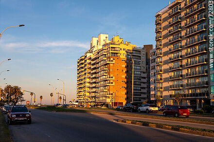 Winter sunrise on Mahatma Gandhi Boulevard - Department of Montevideo - URUGUAY. Photo #72803