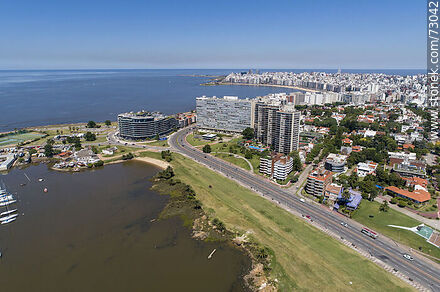 Aerial view of Rambla Armenia and Pocitos - Department of Montevideo - URUGUAY. Photo #73042
