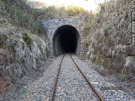 Una de las entradas al único túnel ferroviario en la línea entre Tacuarembó y Rivera - Departamento de Tacuarembó - URUGUAY. Foto No. 73475