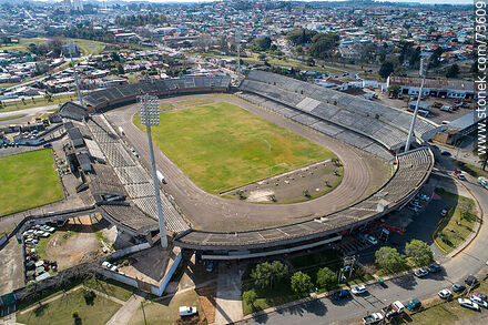 Aerial view of the Atilio Paiva Olivera stadium - Department of Rivera - URUGUAY. Photo #73609