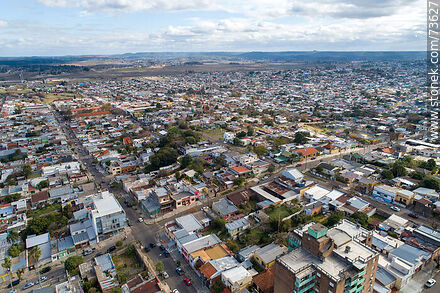 Aerial view of the city of Rivera from Cerro del Marco to the southwest - Department of Rivera - URUGUAY. Photo #73627