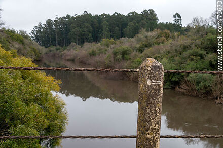 Baranda del puente en Ruta Veintinueve sobre el arroyo Cuñapirú - Departamento de Rivera - URUGUAY. Foto No. 73673