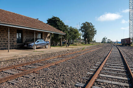 Estación de ferrocarril de pueblo Achar - Departamento de Tacuarembó - URUGUAY. Foto No. 74058