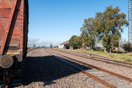 Estación de ferrocarril de pueblo Achar - Departamento de Tacuarembó - URUGUAY. Foto No. 74052