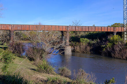 Railroad bridge over Fraile Muerto Creek - Department of Cerro Largo - URUGUAY. Photo #74249