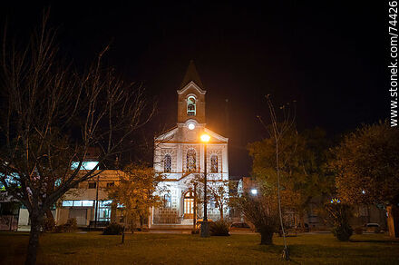 Our Señora del Carmen Parish in front of Independencia Square - Department of Cerro Largo - URUGUAY. Photo #74426