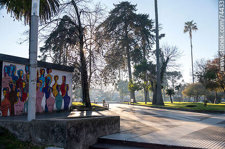 Mural in Independencia Square - Department of Cerro Largo - URUGUAY. Photo #74433