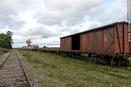 Old Mansavillagra train station. Old freight car - Department of Florida - URUGUAY. Photo #75556
