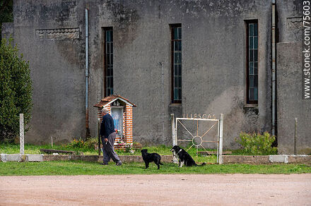 Local man with his dogs - Department of Florida - URUGUAY. Photo #75603