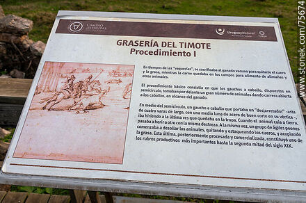 La Grasería del Timote on the Jesuit Route (Route 6). Informative panel - Department of Florida - URUGUAY. Photo #75674