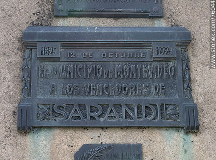Lugar donde ocurrió la Batalla de Sarandí el 12 de octubre de 1825. Conmemoración del centenario - Departamento de Florida - URUGUAY. Foto No. 76044