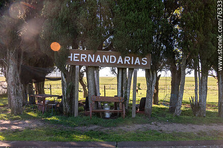 Hernandarias Railway Station. Station sign - Department of Florida - URUGUAY. Photo #76333