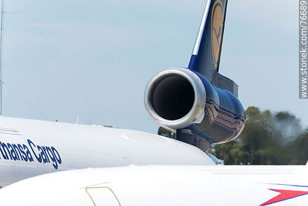 Lufthansa MD-11 Freighter tail rudder turbine - Department of Canelones - URUGUAY. Photo #76689