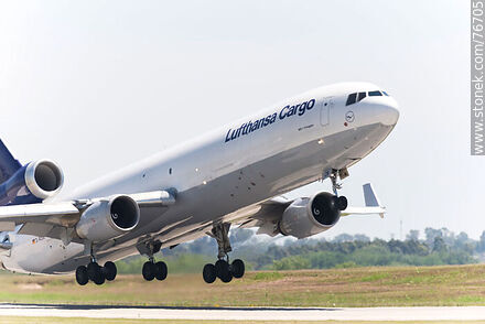 Lufthansa MD-11 Freighter decollecting - Department of Canelones - URUGUAY. Photo #76705