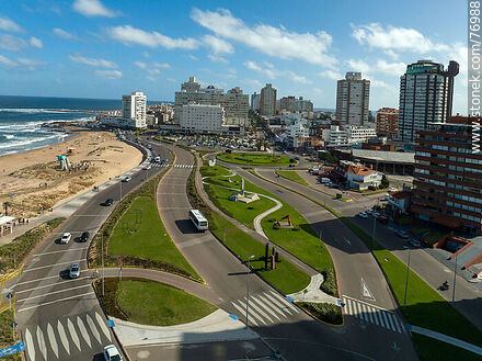 Aerial view of the accesses to the Peninsula - Punta del Este and its near resorts - URUGUAY. Photo #76988