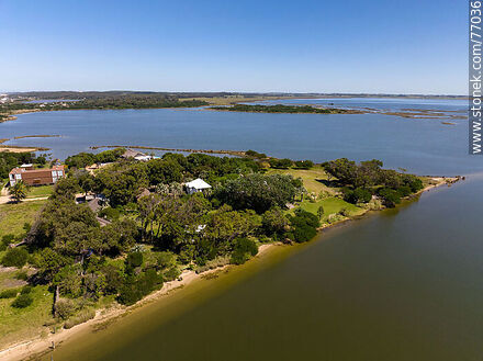 Aerial view of the José Ignacio lagoon - Punta del Este and its near resorts - URUGUAY. Photo #77036