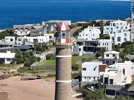 Aerial view of the lighthouse - Punta del Este and its near resorts - URUGUAY. Photo #77001