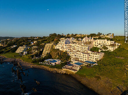 Aerial view of Hotel Casapueblo - Punta del Este and its near resorts - URUGUAY. Photo #77052