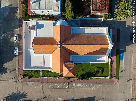Aerial view of the roof of La Candelaria church - Punta del Este and its near resorts - URUGUAY. Photo #77217